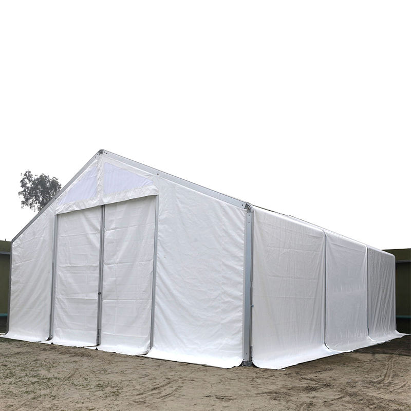 IFRC/ICRC/WFP/IOM szabványos tűzálló UV-álló 10x24 m-es sátoros mobil tárolóegységek (MSU)