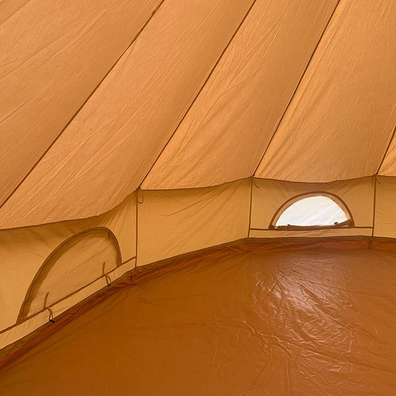 4 m 4 személyes vászon csengősátor családi kempingezéshez