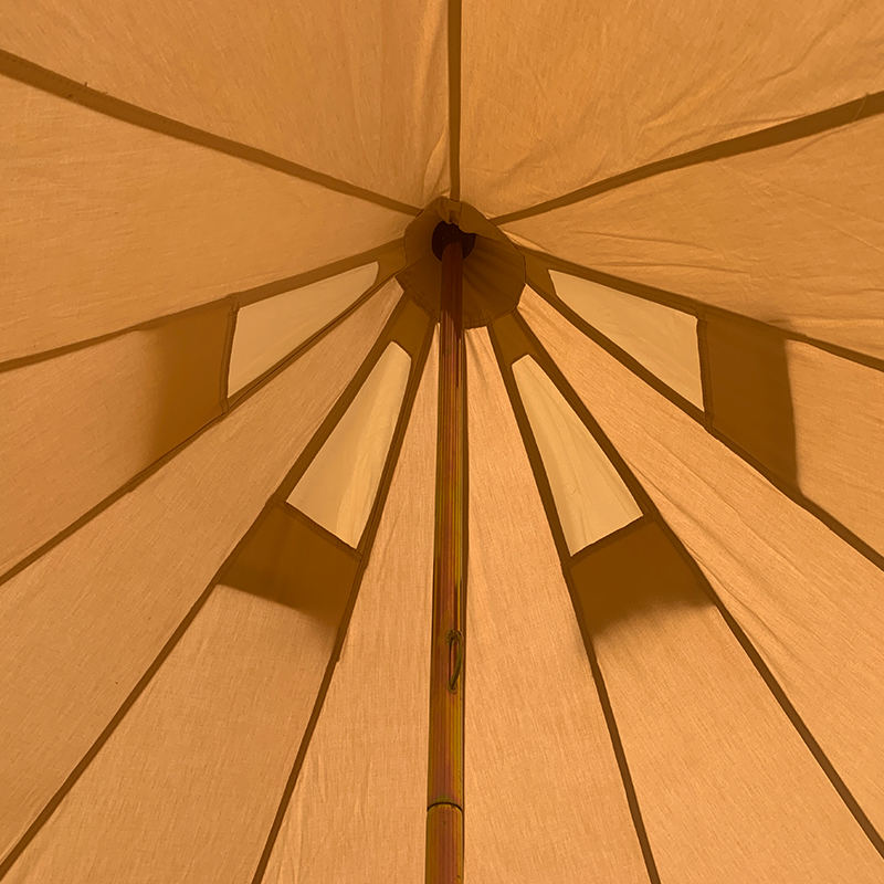 4 m 4 személyes vászon csengősátor családi kempingezéshez