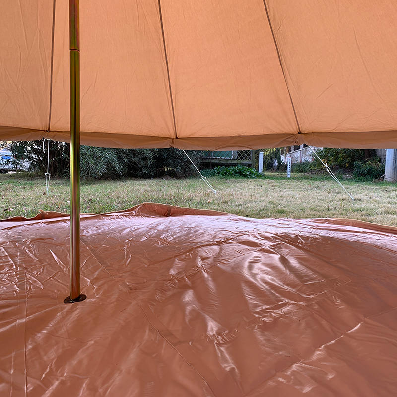 4 m 4 személyes vászon csengősátor családi kempingezéshez