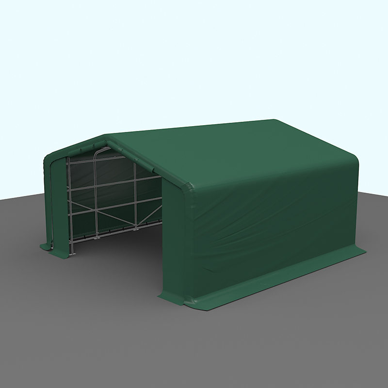 6x6 2,6 m oldalmagasságú teljesen horganyzott acélvázas ideiglenes raktár sátorcsarnok