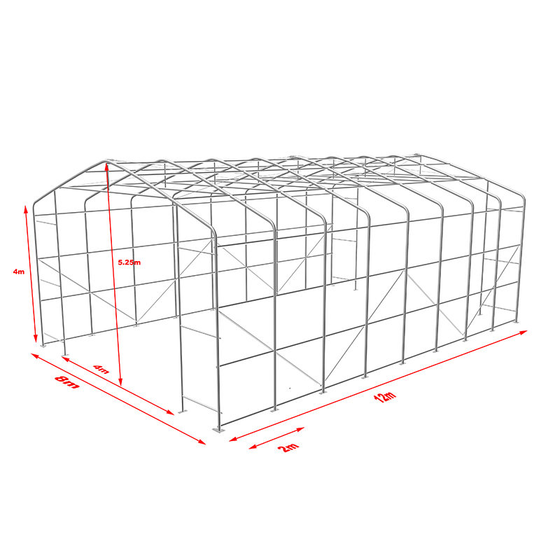8X12 4m oldalmagasság UV-álló raktári árnyékoló sátor napvédő