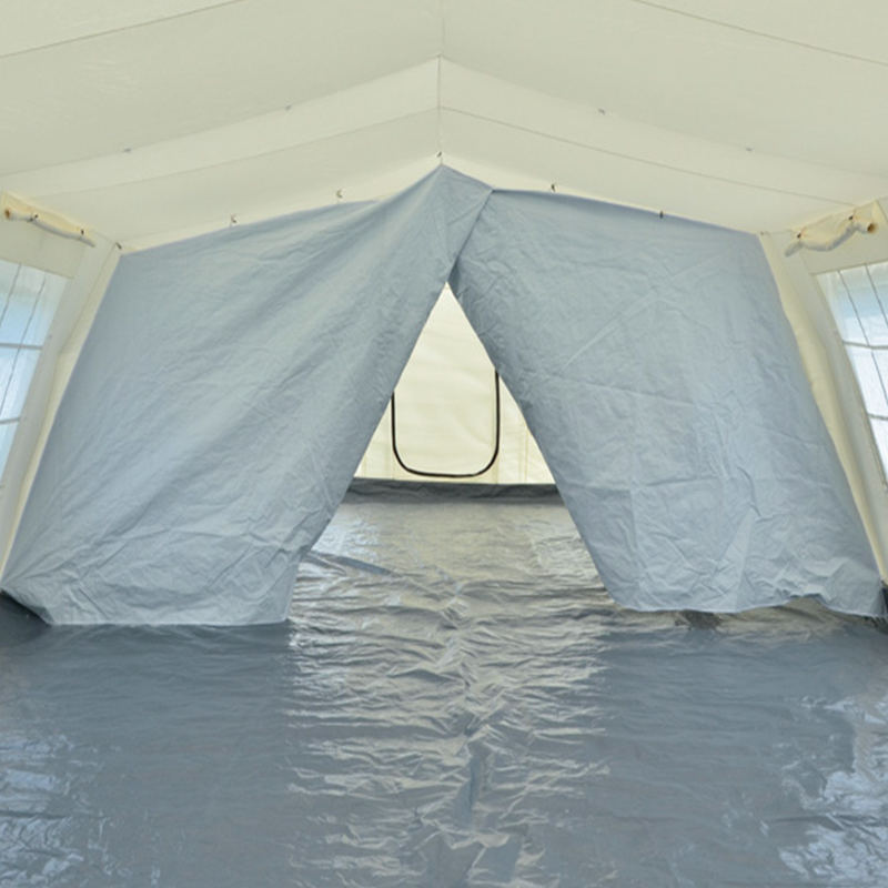 UNICEF standard 72 m²-es többcélú ideiglenes menedékhely, UV-stabilizált Huggy sátor