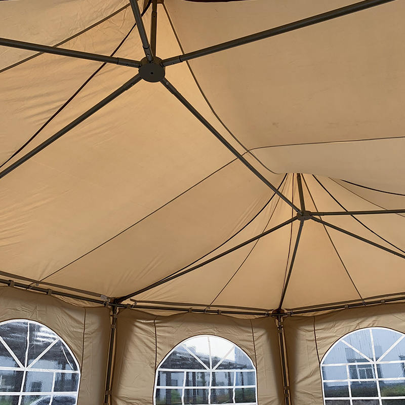 5x6,8 m hagyományos nyolcszögletű pagoda vízálló PVC party pavilon pavilon sátor