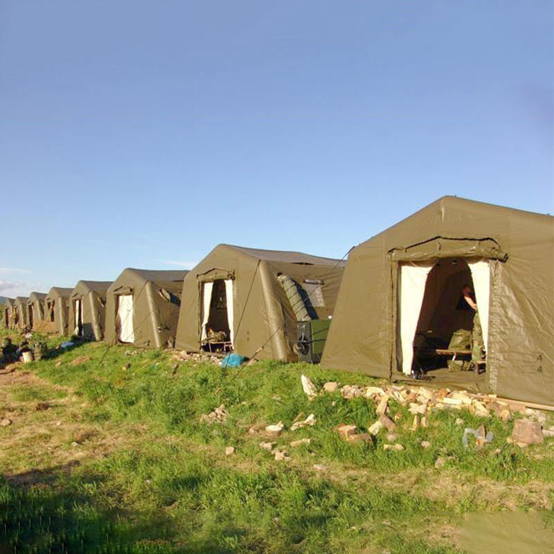 5,6 x 5,15 méteres többcélú kisméretű, gyors telepítésű, alacsony nyomású felfújható menedékházak