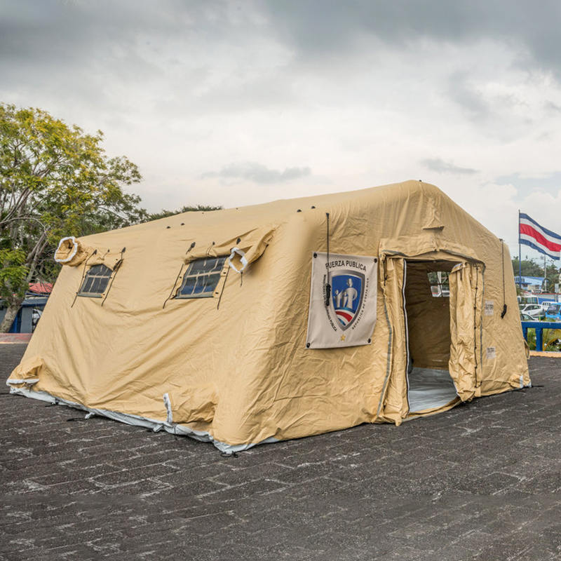 5,6 x 5,15 méteres többcélú kisméretű, gyors telepítésű, alacsony nyomású felfújható menedékházak