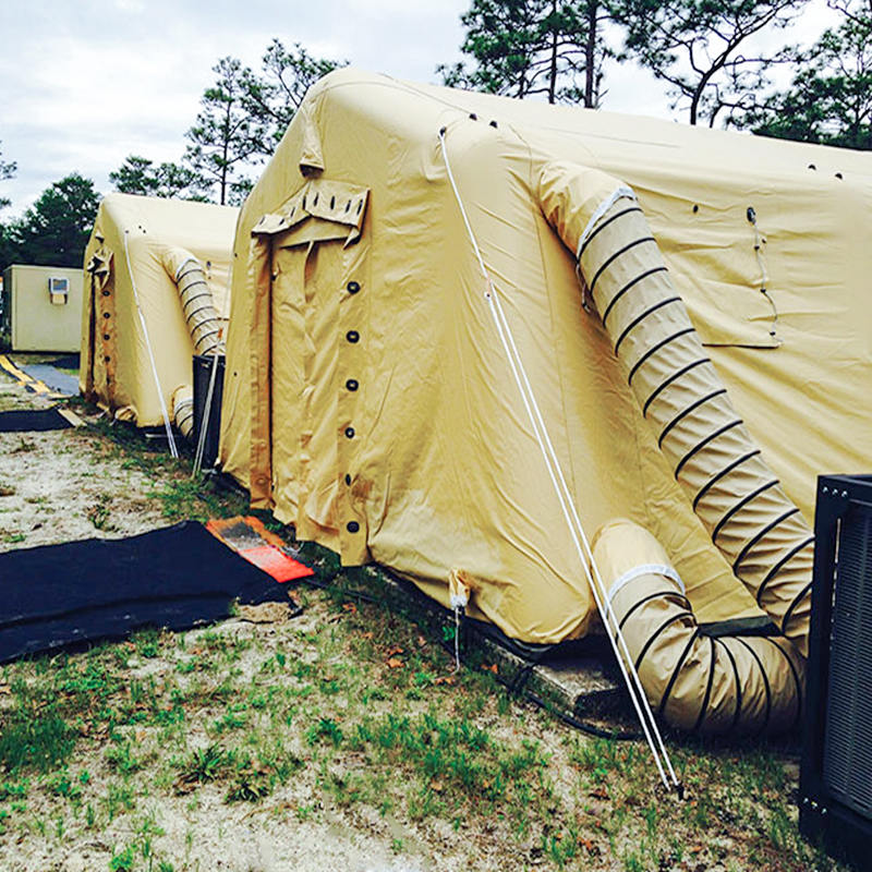 Alacsony nyomású 5,6 x 7,55 m-es többcélú, közepesen gyors felfújható sátor