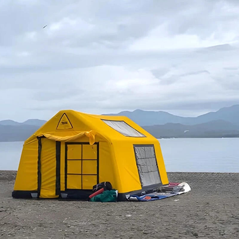 8-10 személyes, négy évszakos Glamour tűzálló és antibakteriális felfújható kempingsátor