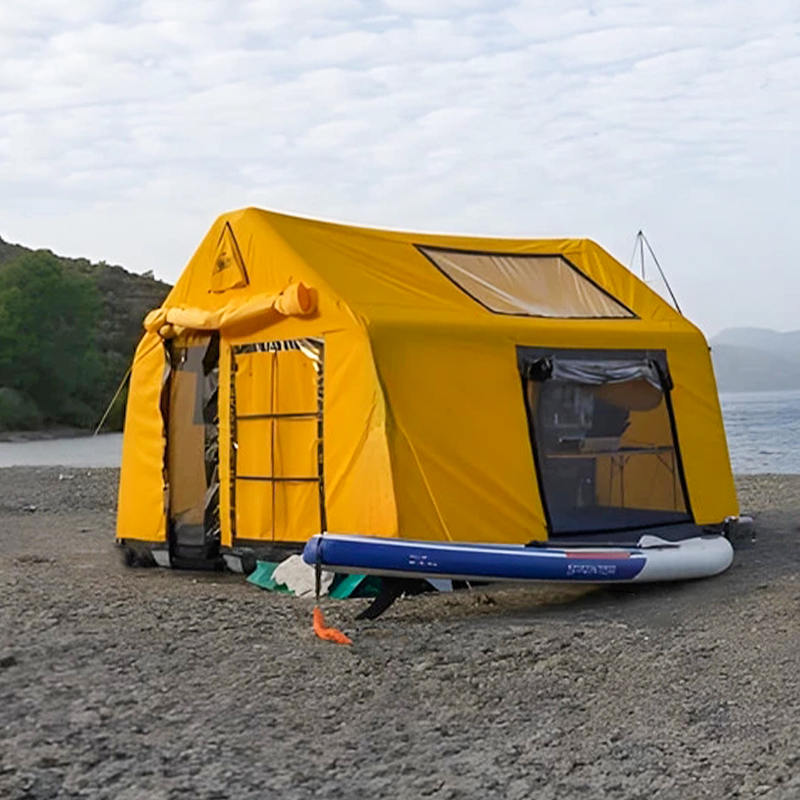 8-10 személyes, négy évszakos Glamour tűzálló és antibakteriális felfújható kempingsátor