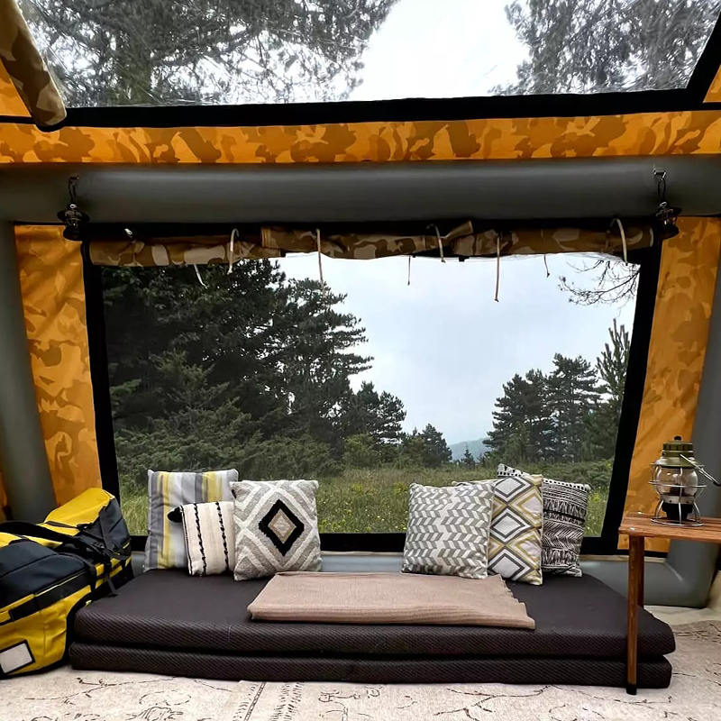 8-10 személyes négy évszakos panorámás felfújható kempingsátor