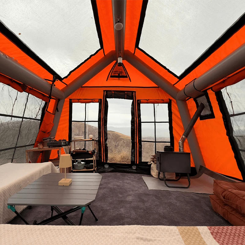 8-10 személyes négy évszakos panorámás felfújható kempingsátor