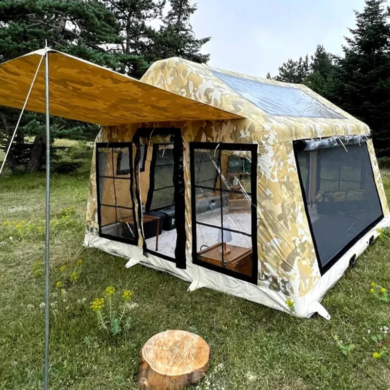 8-10 személyes négy évszakos panorámás felfújható kempingsátor