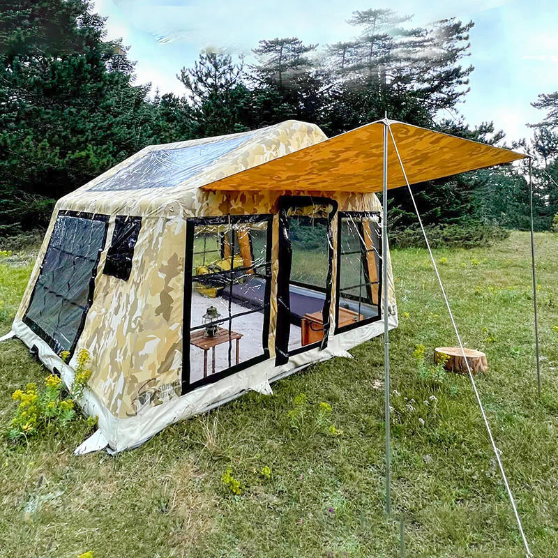 8-10 személyes négy évszakos panorámás felfújható kempingsátor