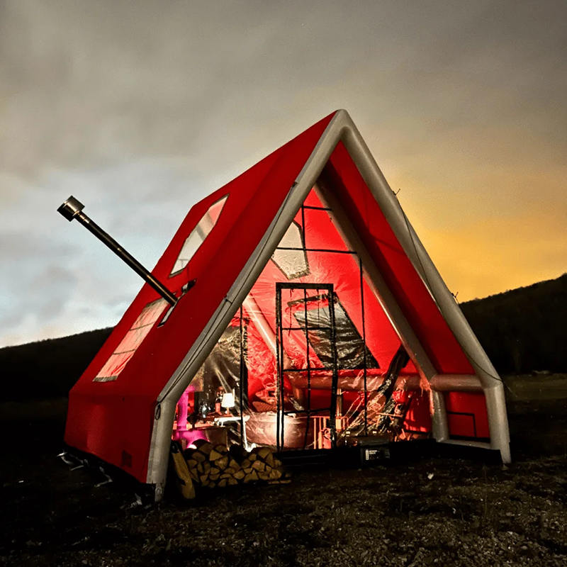 8-10 személyes, négy évszakos vízálló felfújható légsátor kempingezéshez