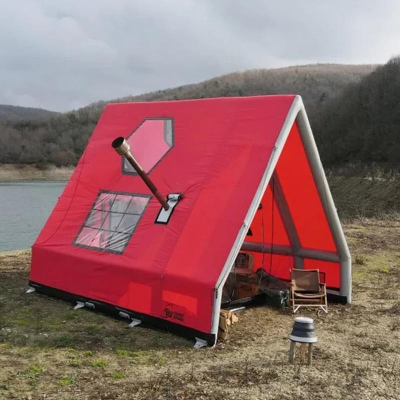 8-10 személyes, négy évszakos vízálló felfújható légsátor kempingezéshez