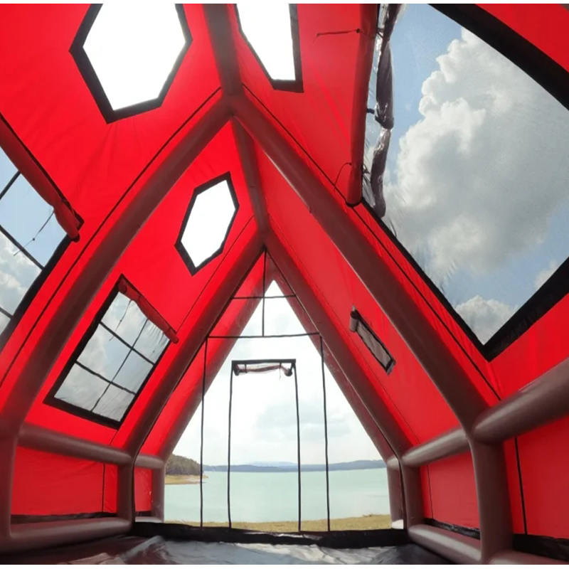 8-10 személyes, négy évszakos vízálló felfújható légsátor kempingezéshez